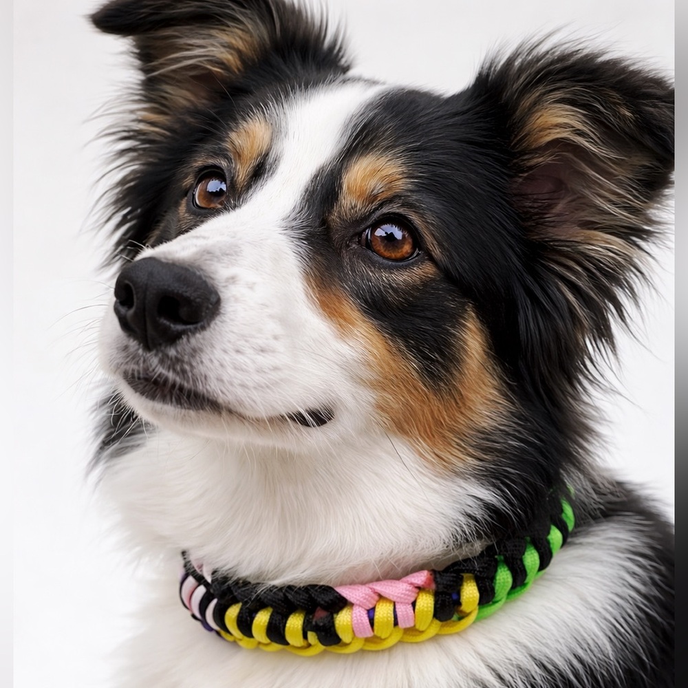 Handmade Multicolor Paracord Dog Collar